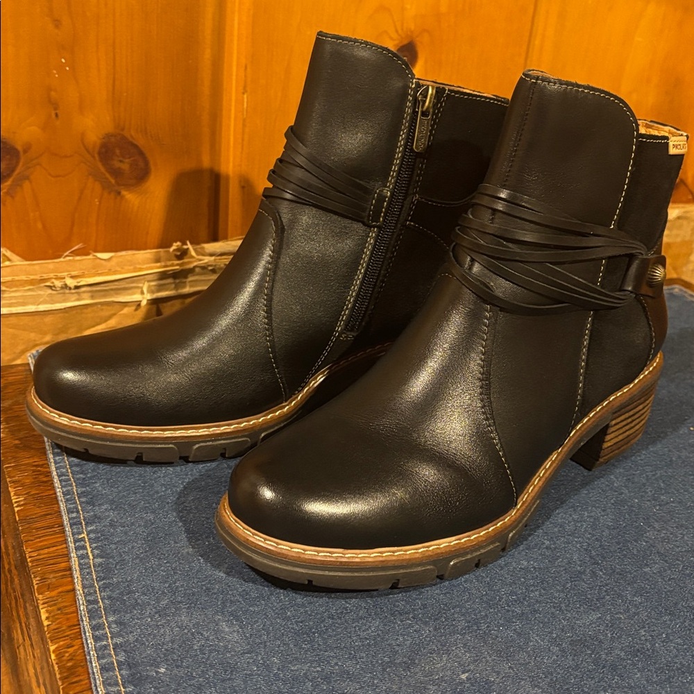 Pikolinos NWOT Women's San Sebastián Leather Booties Sz 38, 7.5-8 US - Picture 4 of 13